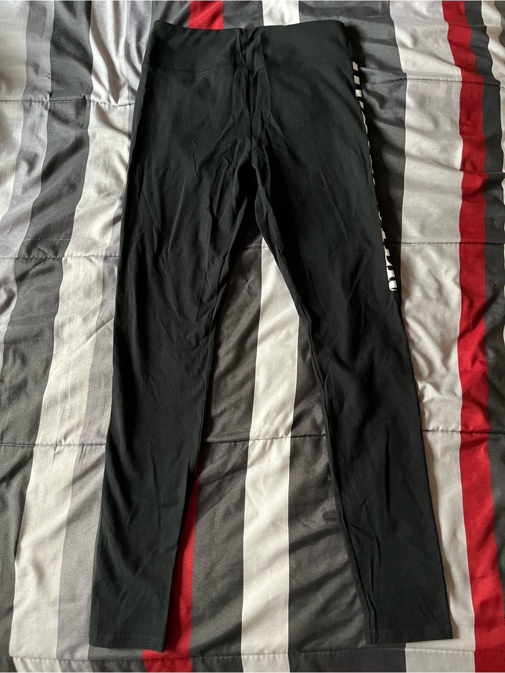 Hollister Black Women's Leggings with Side Logo Print
